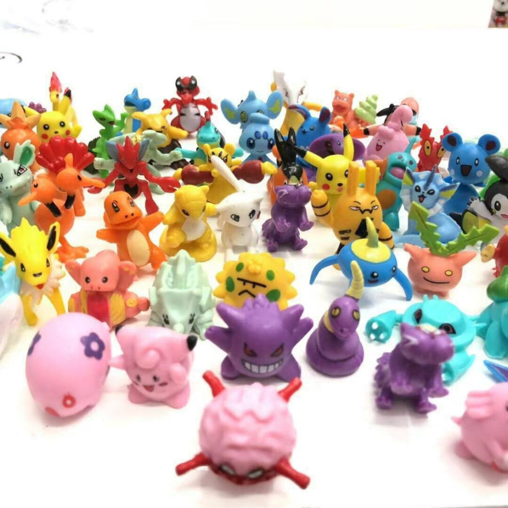 144 pcs Pokemon Mini PVC Action Figures Pikachu Toys Kids Gift