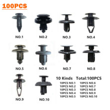 100pcs Trunk Screw Rivets Set Car Bumper Fender For Auto Plastic Fastener Clips
