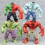 4 pcs The Incredible Avengers Hulk Green Red Action Figure Toys 1