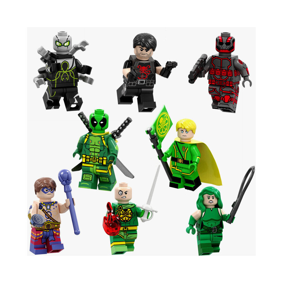 8PCS Hydra Doctor Octopus Minifigures Toys Fit Lego