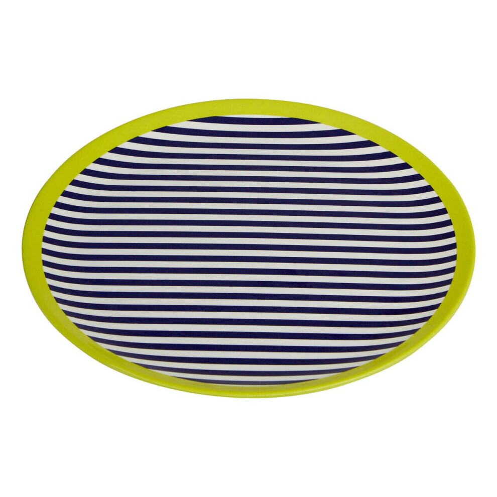 Interiors by Premier Floral Design Stripe Side Plate, Curved Contemporary Breakfast Plate, Functional Breakfast Side Plate