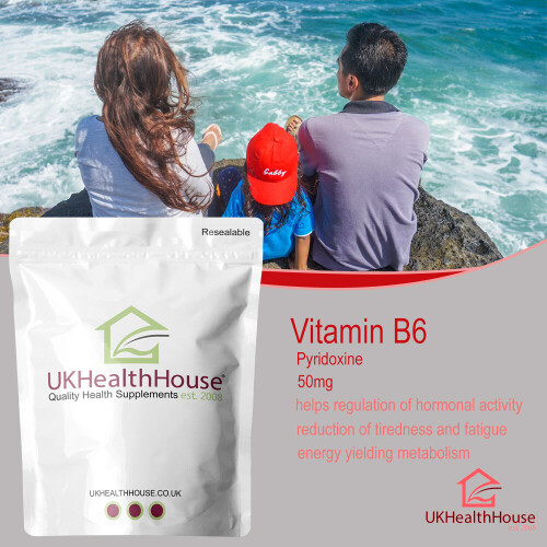Vitamin B6 50mg 120 Tablets - High Strength - Metabolism Support 2