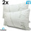 2 x Luxury Bamboo Hollowfiber Pillow Orthopedic Head Neck Back Support 1