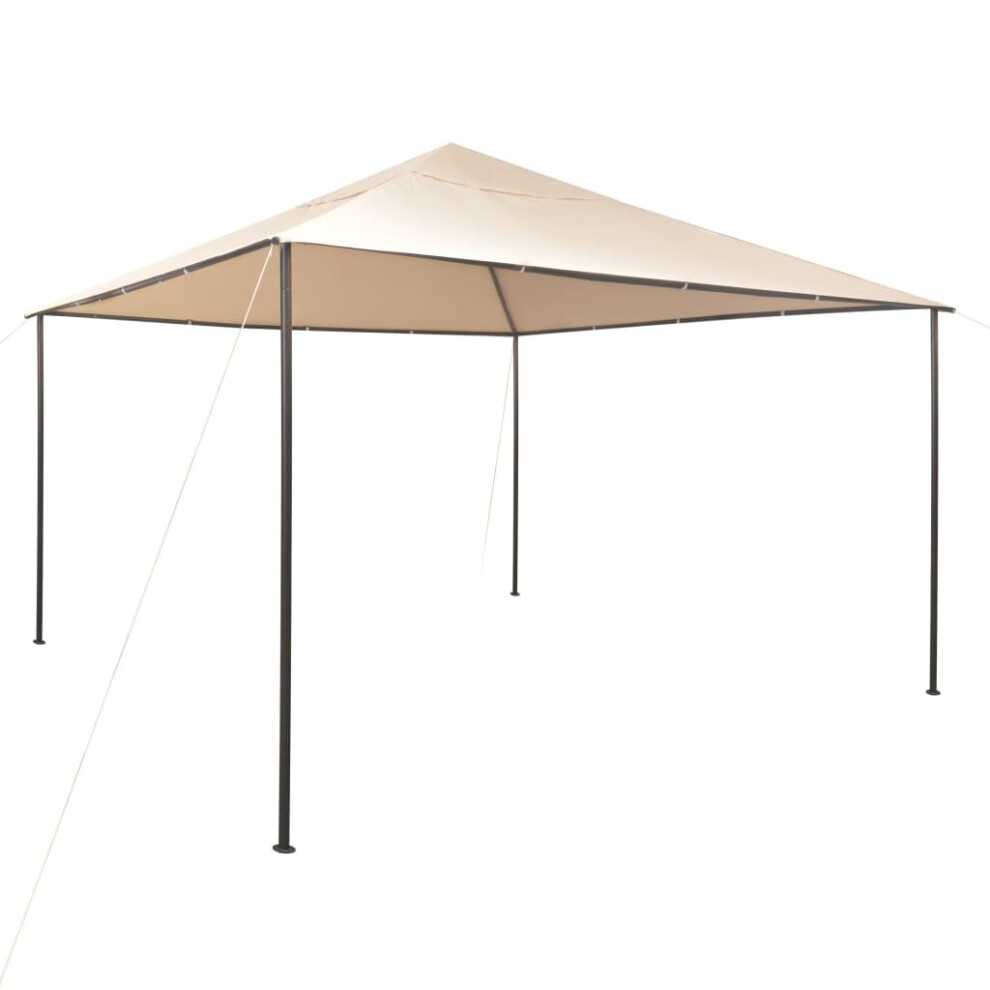 vidaXL Gazebo Pavilion Tent Canopy 4x4m Steel Beige Outdoor Party Marquee