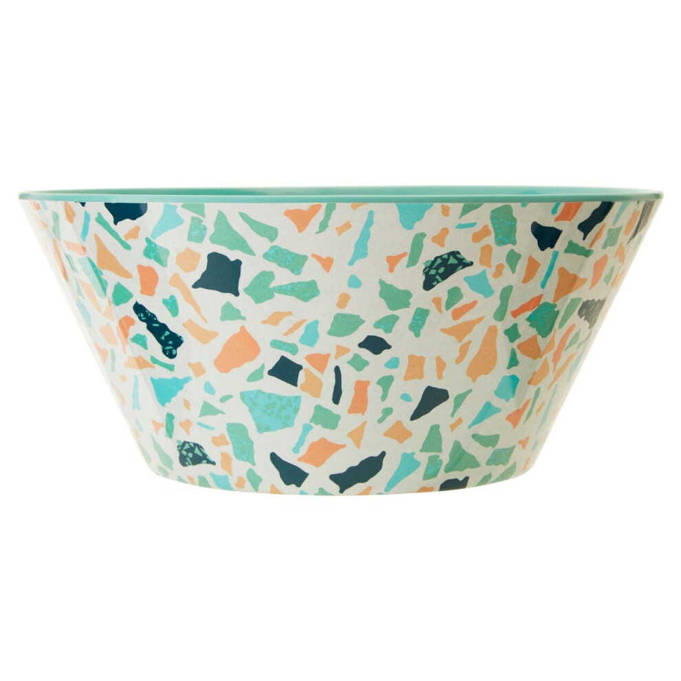 Premier Housewares Assorted Terrazzo Salad Bowl, Durably Constructed Round Bowl, Versatile Patterned Bowl, Sturdy Picnic Bowl