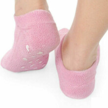 PAIR OF BEAUTY PURE MOISTURIZING DRY HEELS FOOT CARE LIGHT PINK SOCKS
