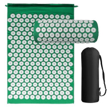 (Green White Spikes) Acupressure Mat Body Mat and Pillow Set