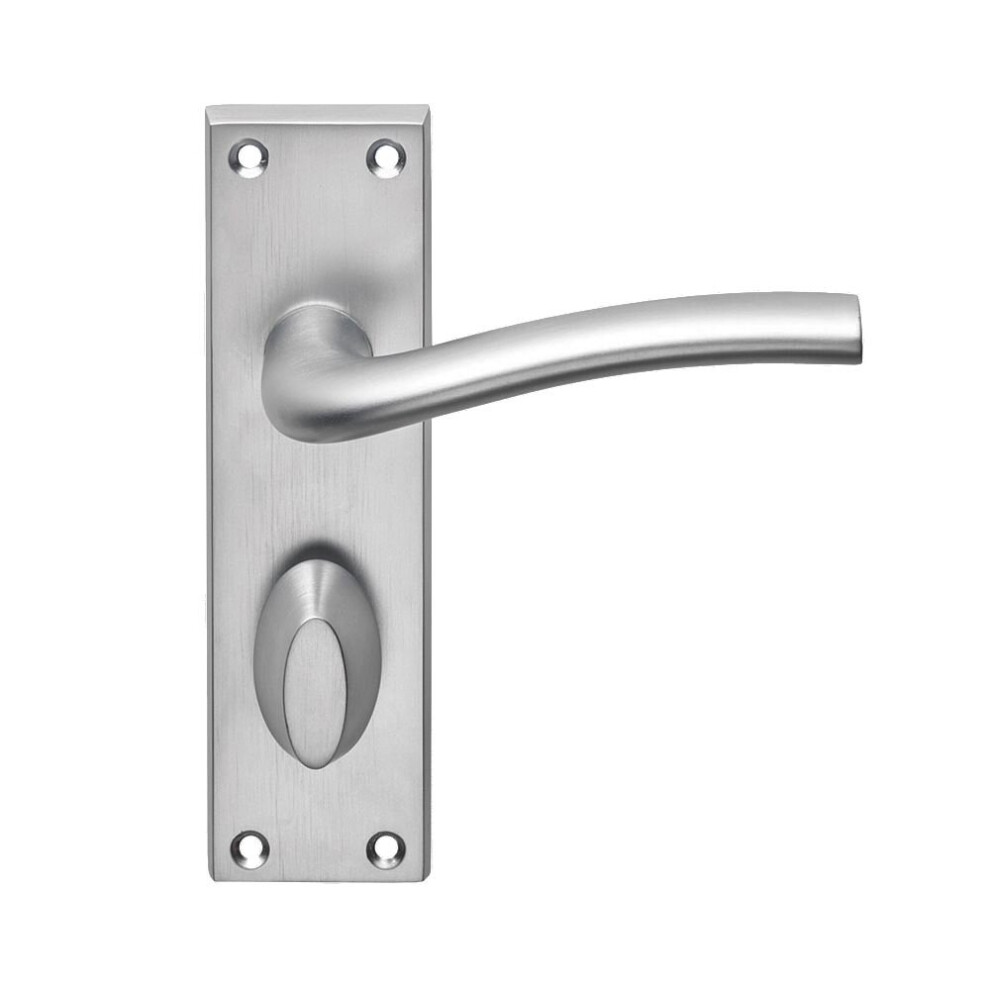 Smith & Locke Titan Victorian Backplate Wc Door Handles Satin Chrome 7421122762950