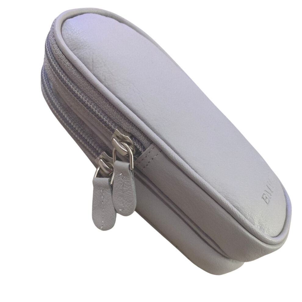 Love Emvy Light/Grey Leather Double Glasses Case