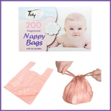 Nappy Bags - 800 Scented Diaper & Waste Bags, 31x28 cm, Pop-Up Dispenser, Biodegradable Orange