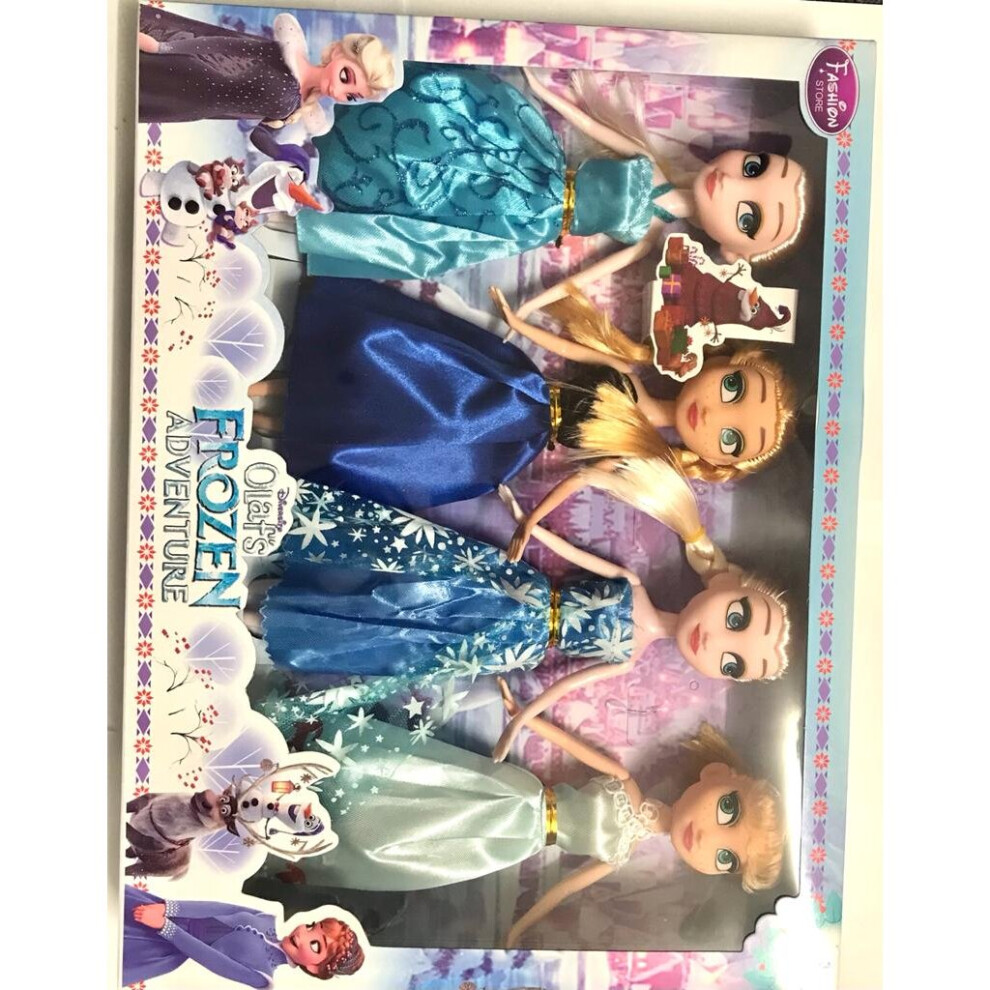Disney 4 pcs Doll Olaf's Forzen Adventure Doll ELSA & ANNA-image-OPC-P8PK5WJ-NEW