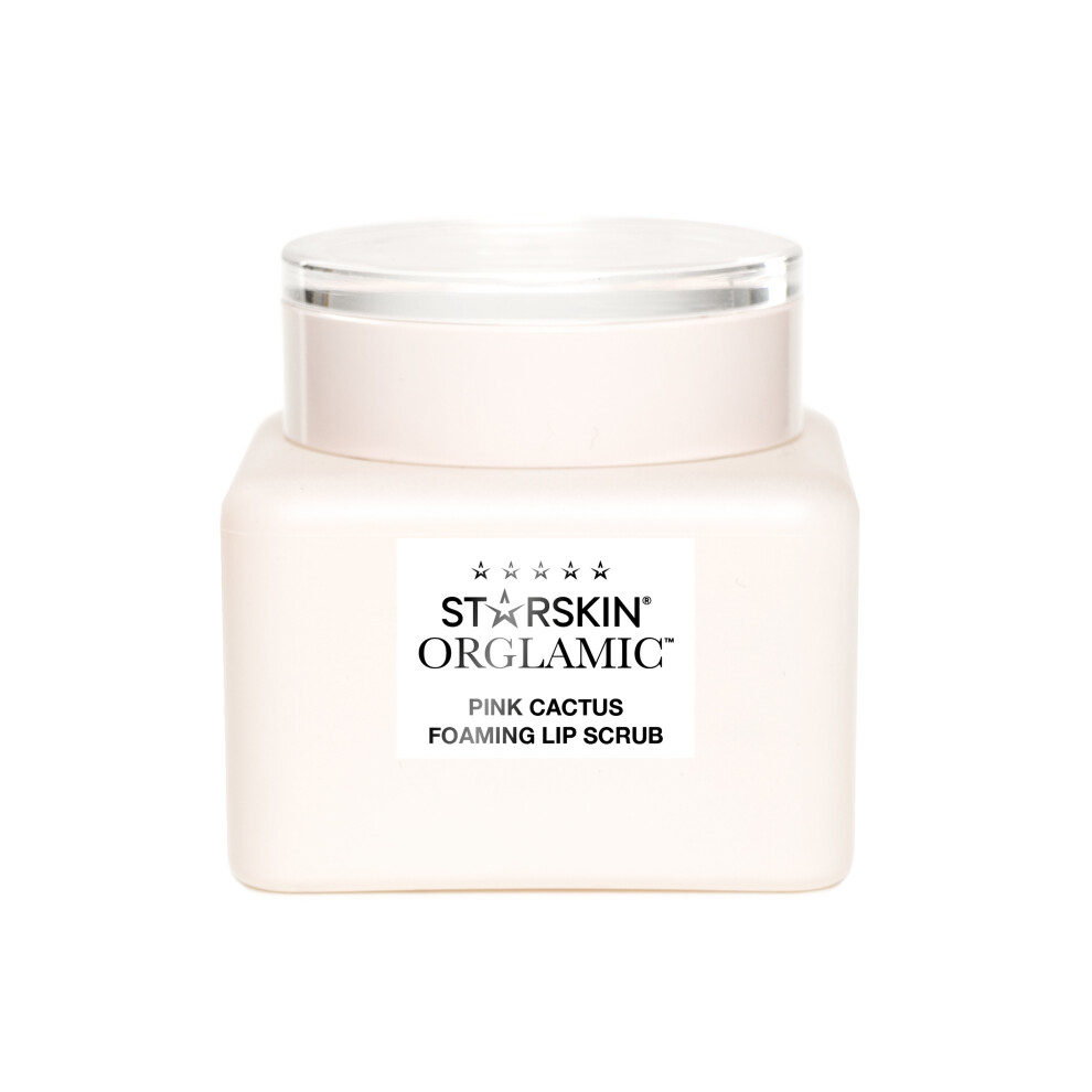 Starskin Pink Orglamic Cactus Foaming Lip Scrub 15Ml, Exfoliating Scrub
