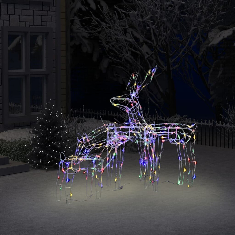 Vidaxl Christmas Light Display Reindeers 3 Piece 229 Leds Xmas Decoration