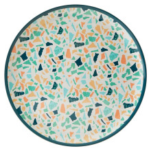 Assorted Terrazzo Tray, Versatile Round Tray, Minimalist Snack Tray, Lightweight And Compact Outdoor Tray,