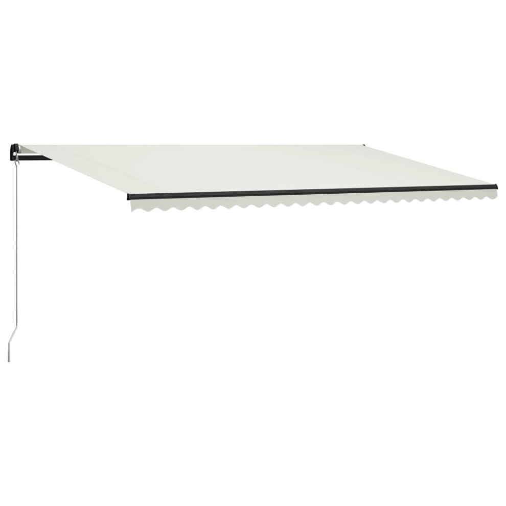 vidaXL Manual Retractable Awning 600x300cm Cream Sun Shade Shelter Canopy