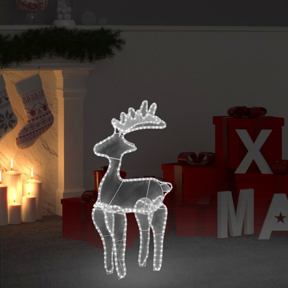 Vidaxl Reindeer Christmas Decoration With Mesh 306 Leds Xmas Decoration Set