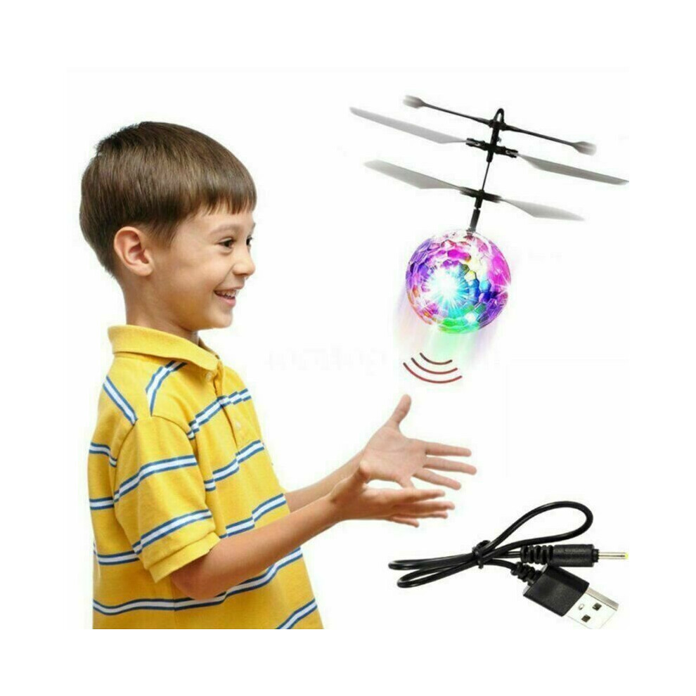 Flying Helicopter Ball Infrared Induction Flash Disco Colourful LED Kids Toy on OnBuy