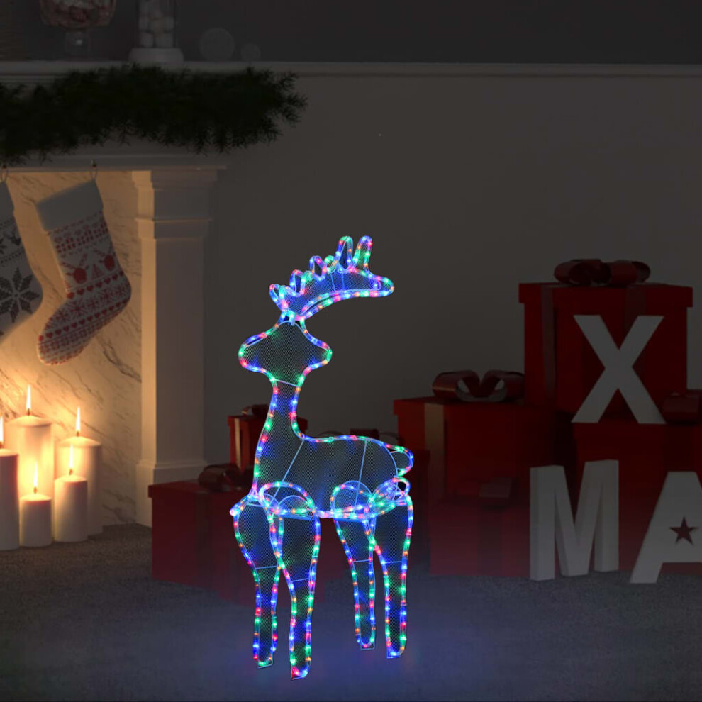 vidaXL Reindeer Christmas Decoration with Mesh 306 LEDs Xmas Decoration Set