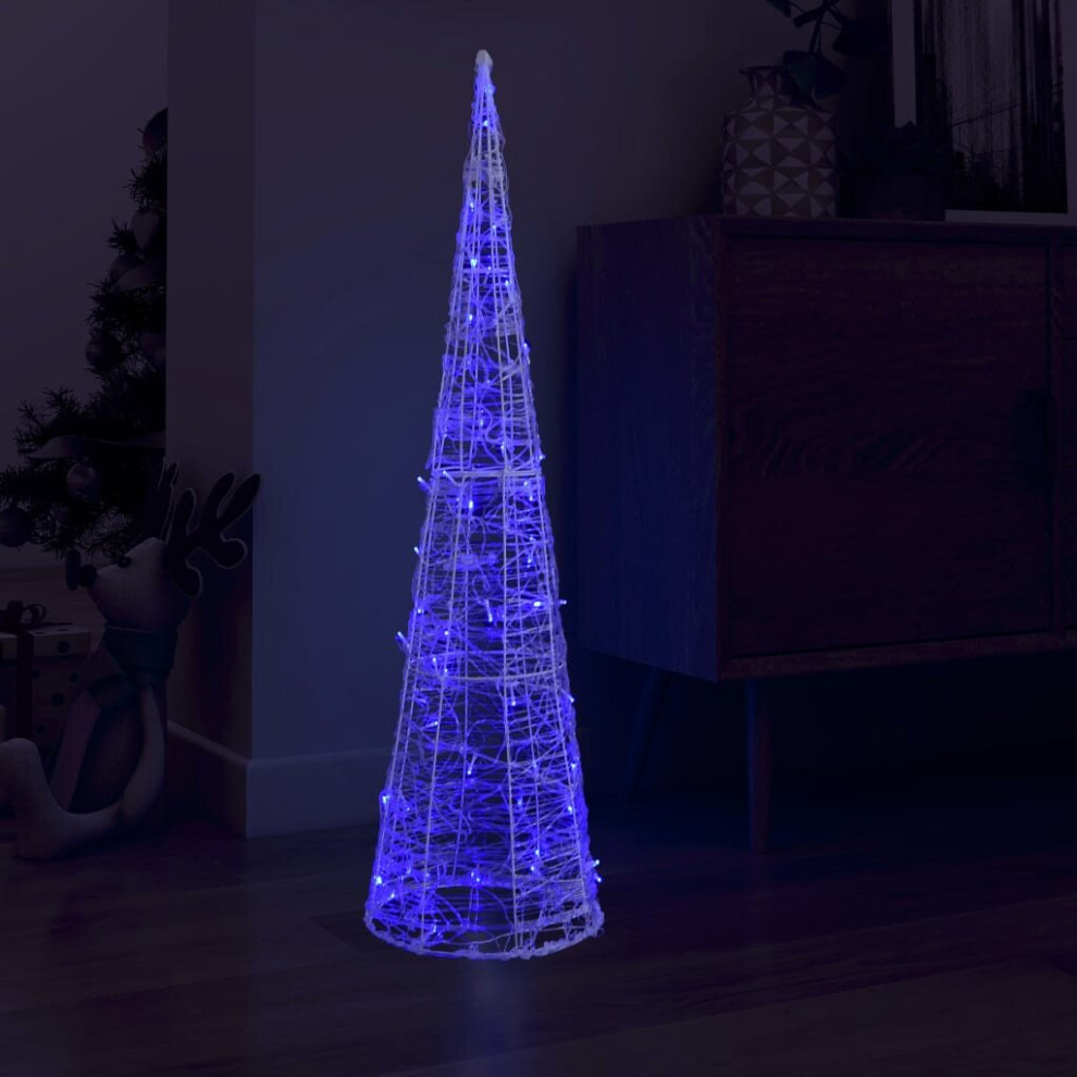 vidaXL Acrylic Decorative Pyramid LED Light Cone Blue Home Holiday Ornament