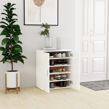 vidaXL Shoe Cabinet White Engineered Wood Shoe Rack Storage Organiser Cabinet