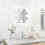 VidaXL vidaXL Wall Mirror with LED Lights Square Glass Wall-Mounted Makeup Mirror 1