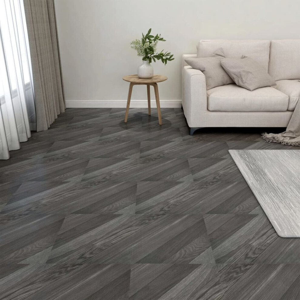 vidaXL 20x Self-adhesive Flooring Planks PVC Grey Striped Laminate Floor Home