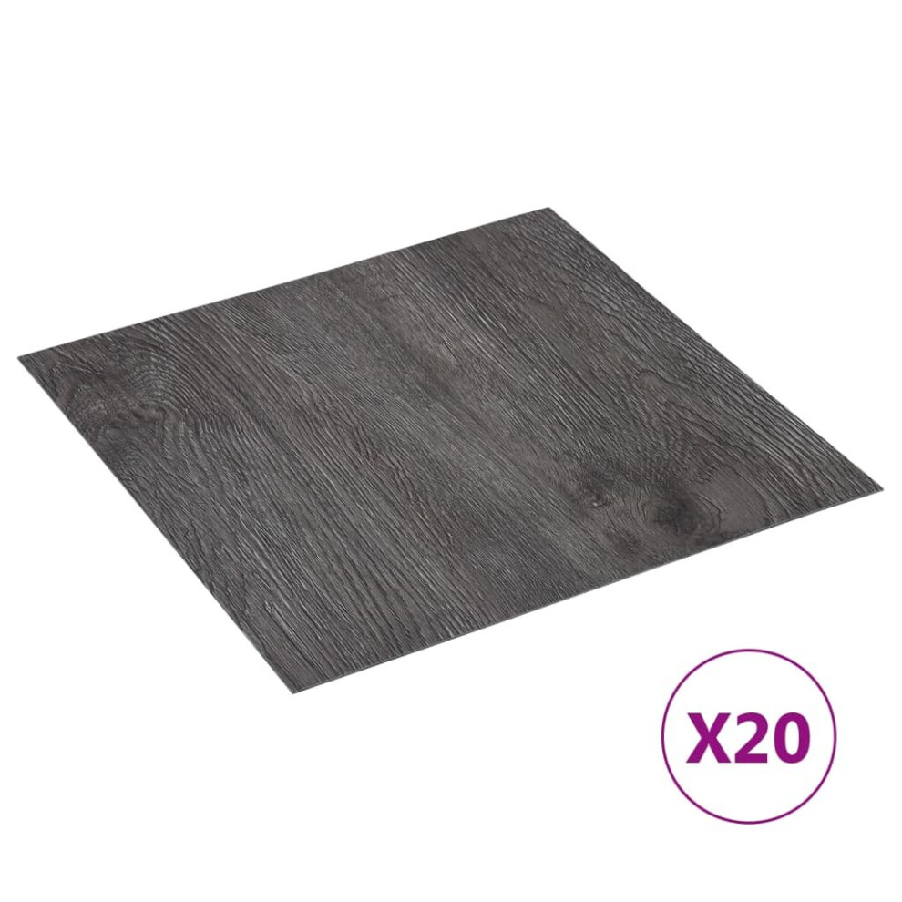 vidaXL 20x Self-adhesive Flooring Planks PVC Brown Carpet Tile Laminate Floor