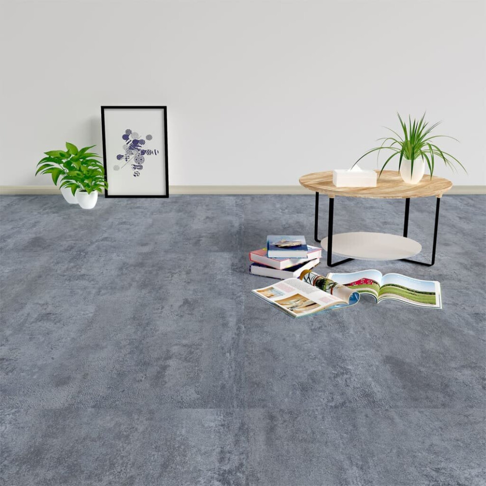 vidaXL 20x Self-adhesive Flooring Planks PVC Grey Marble Carpet Laminate Floor