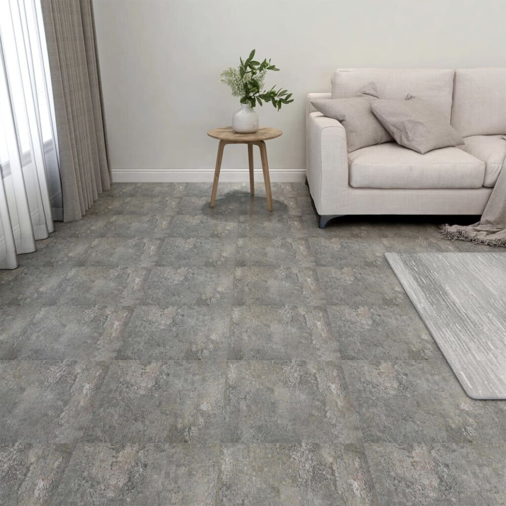 vidaXL 20x Self-adhesive Flooring Planks PVC Grey Carpet Tile Laminate Floor