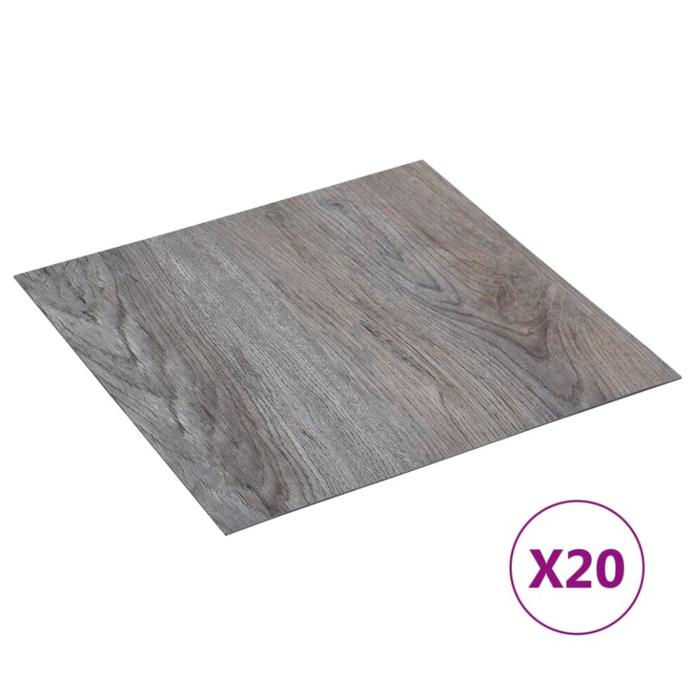 vidaXL 20x Self-adhesive Flooring Planks PVC Light Brown Carpet Laminate Floor