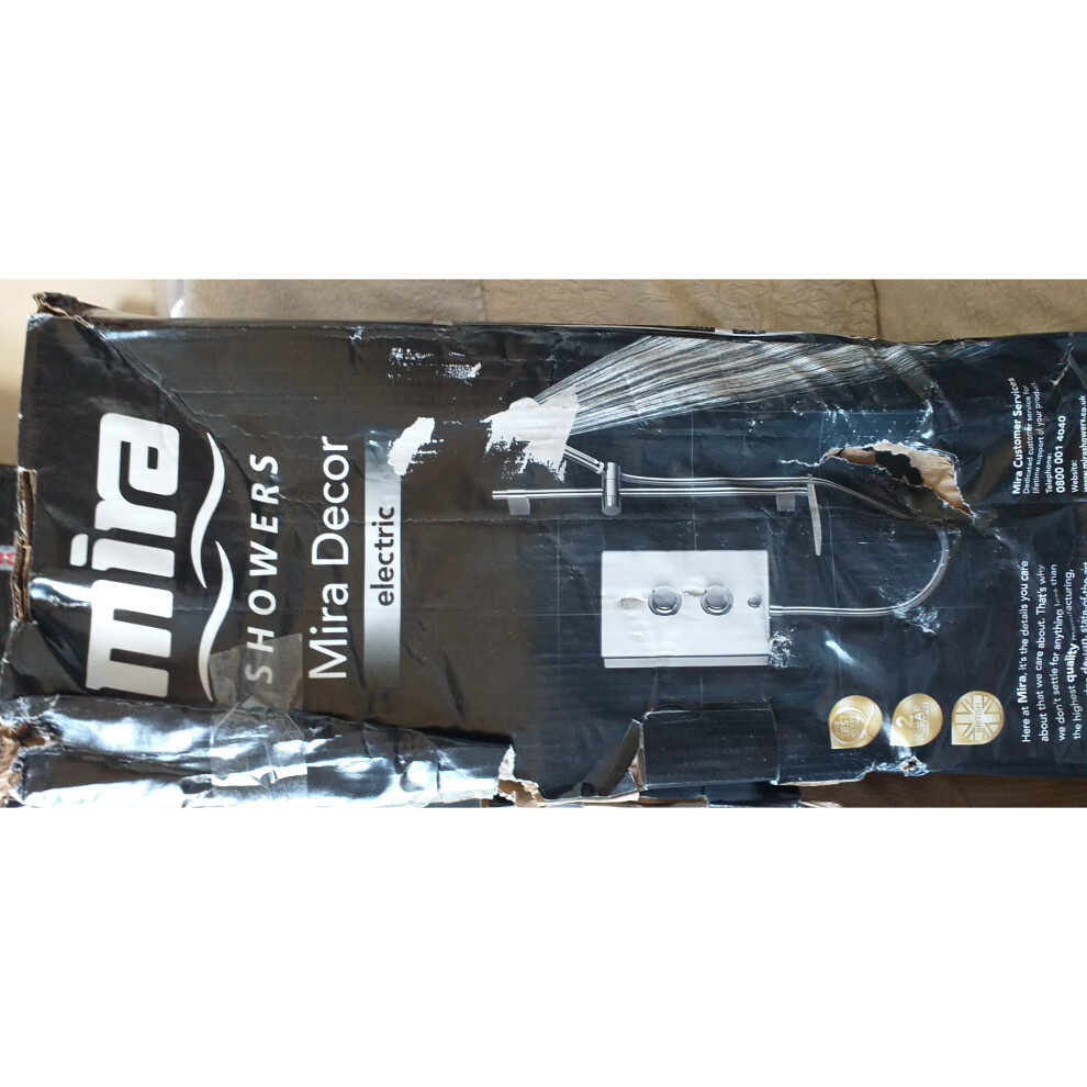 (New, Damaged Box) Mira Decor Warm Silver 9.5kw Manual Electric Shower-image-OPC-P8PKB8P-NEW