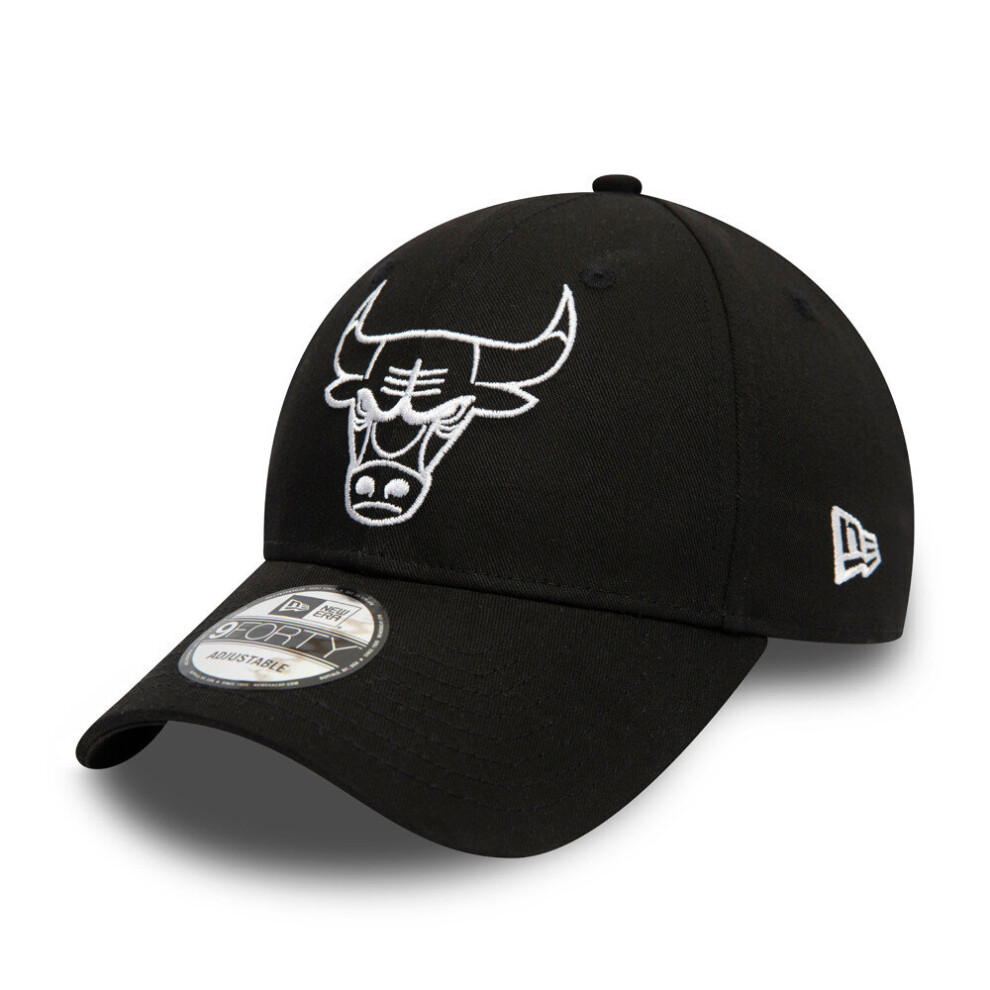 New Era Essential Outline 9Forty Cap ~ Chicago Bulls Black