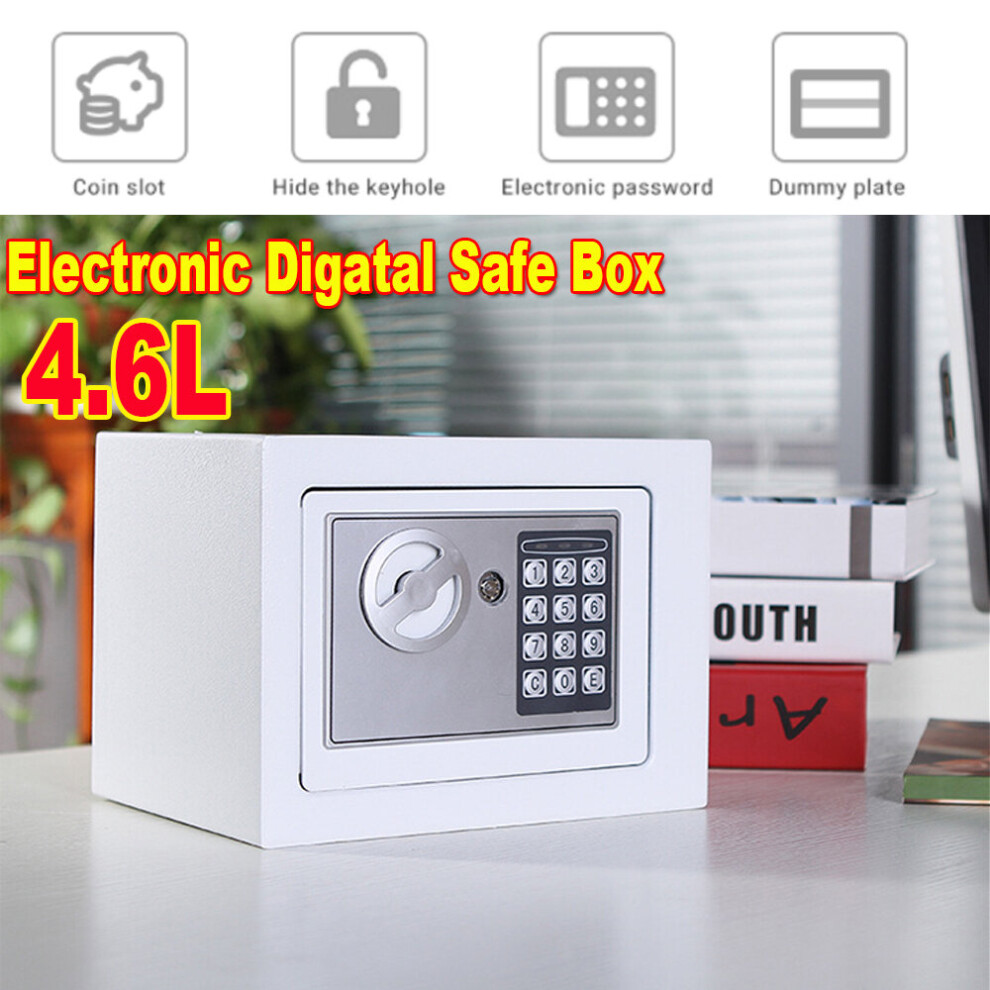 4.6L SECURE DIGITAL STEEL SAFE ELECTRONIC SECURITY MONEY SAFETY BOX