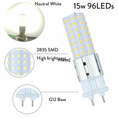 Ranpo (Cool White ) 15pcs G12 LED Corn Bulb 15W Equival 150W Halogen 1