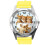 Kittens Quartz Watch Yellow Leather Band 1
