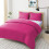 Imperial Rooms (Pink, Single) Plain Duvet Cover Single Double King Bed Set Quilt 1