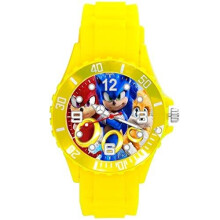 Yellow Silicone Quartz Watch for Game Fans E6 compatible with hedgehog sonic