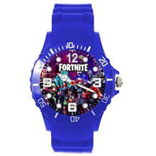 Blue Silicone Fortnite Compatible Watch for Gamers, 24cm Band, 3.5cm Face