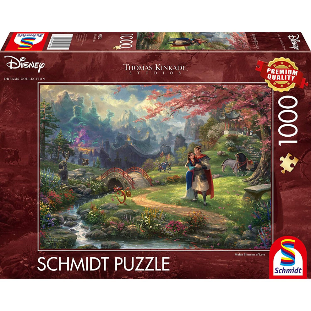 Disney Thomas Kinkade: Mulan Blossoms Of Love (2021 Edition) - 1000 Pieces Light