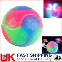 3pcs LED Flashing Ball Dog Chew Toy Pet Interactive Toy Changing Color