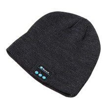(DarkGray) Soft Warm Beanie Hat Bluetooth Smart Cap Wireless Headphone Set Speaker Mic Hot