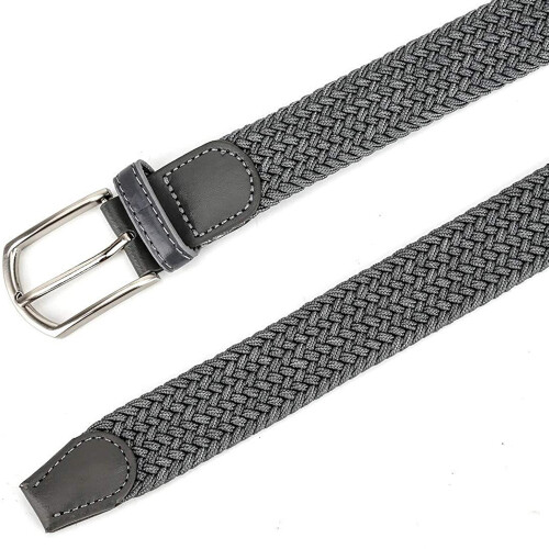 Ze Enzo (Grey, S/M) Enzo Elasticated Belts Men Ladies Stretch Belts 2