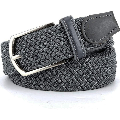 Ze Enzo (Grey, S/M) Enzo Elasticated Belts Men Ladies Stretch Belts 1