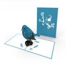 Blue Bird Laser Cut Pop Up Greeting Card Any Occasion Love Kate's Card Moments