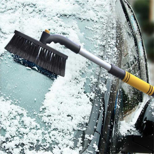 (Yellow) Heavy Car Van Soft Grip Ice Scraper & Snow Brush 2