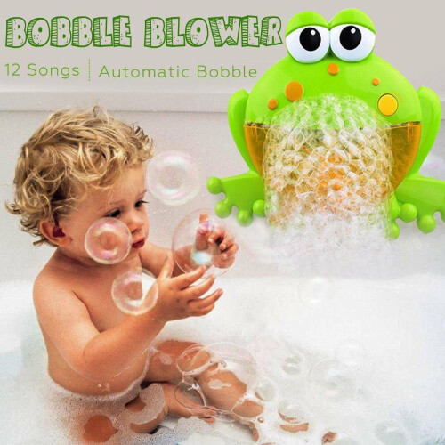 Songs Frog Bubble Machine Automatic Bubble Maker Blower Bath Bathtub Kids Toy