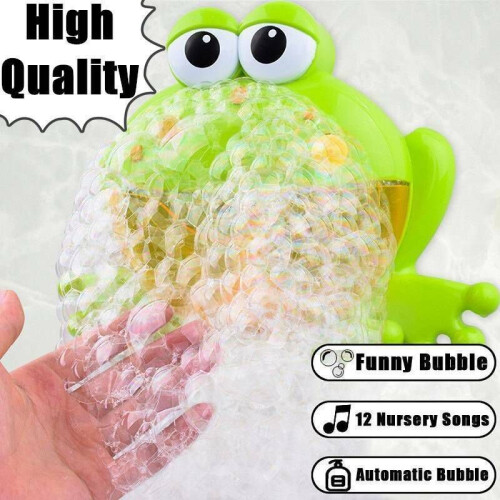 Songs Frog Bubble Machine Automatic Bubble Maker Blower Bath Bathtub Kids Toy 2