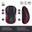 Logitech Optical Mouse Fit LOGITECH Black Red USB 2.4-GHz Mice Wireless M185 6