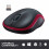 Logitech Optical Mouse Fit LOGITECH Black Red USB 2.4-GHz Mice Wireless M185 2