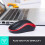 Logitech Optical Mouse Fit LOGITECH Black Red USB 2.4-GHz Mice Wireless M185 4